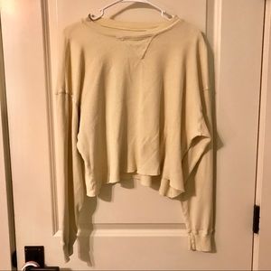 BRANDY MELVILLE Pale Yellow Thermal Top
